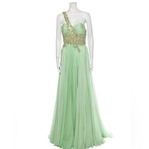 ✨ Mac Duggal Beaded Silk Gown – Size 4 | Cruise Prom, Pageant, Wedding Guest ✨